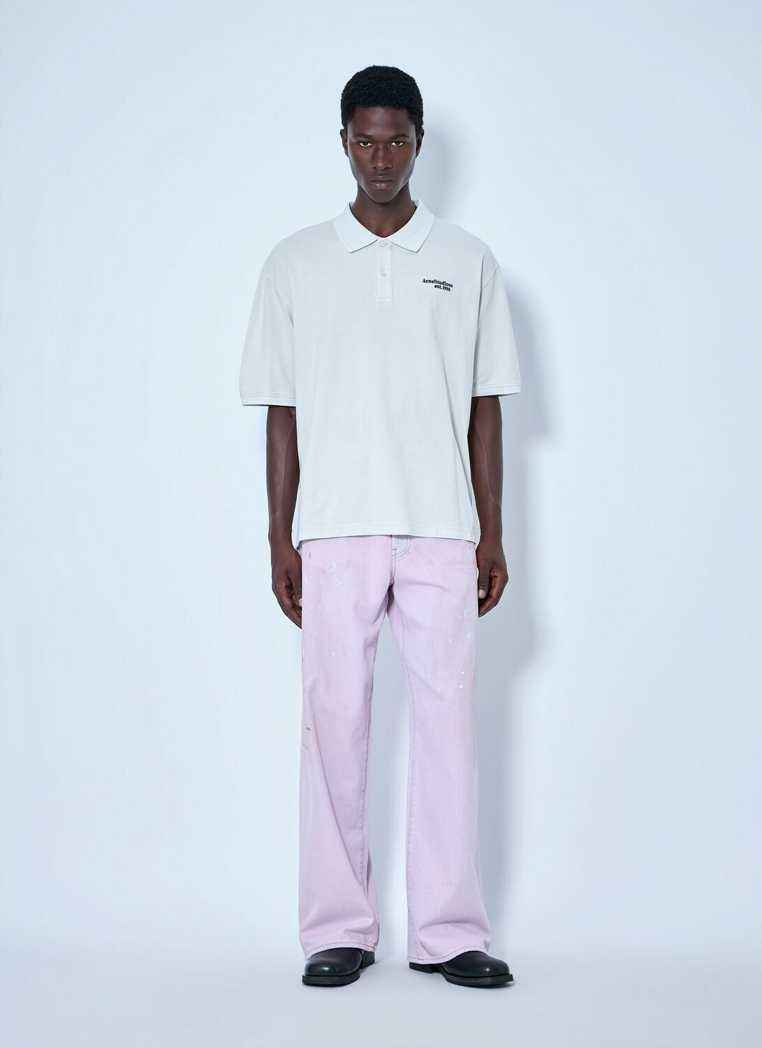 Acne Studios Washed Logo Polo Shirt