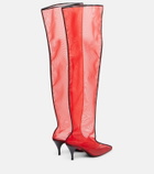 Herbert Levine Drawing A Blank 85 mesh knee-high boots