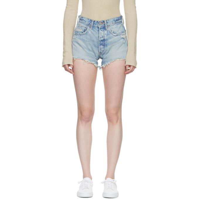 Photo: Moussy Vintage Blue Etna Denim Shorts