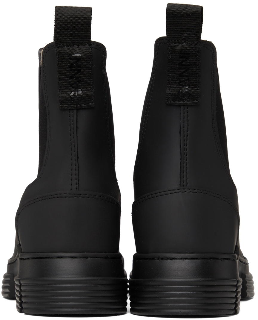 GANNI Black Recycled Rubber Chelsea Boots GANNI