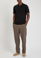 Boss Pallas Logo-embroidered Piqué Cotton Polo Shirt Black