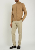 Boss Fine-knit Cotton and Wool-blend Cardigan Khaki