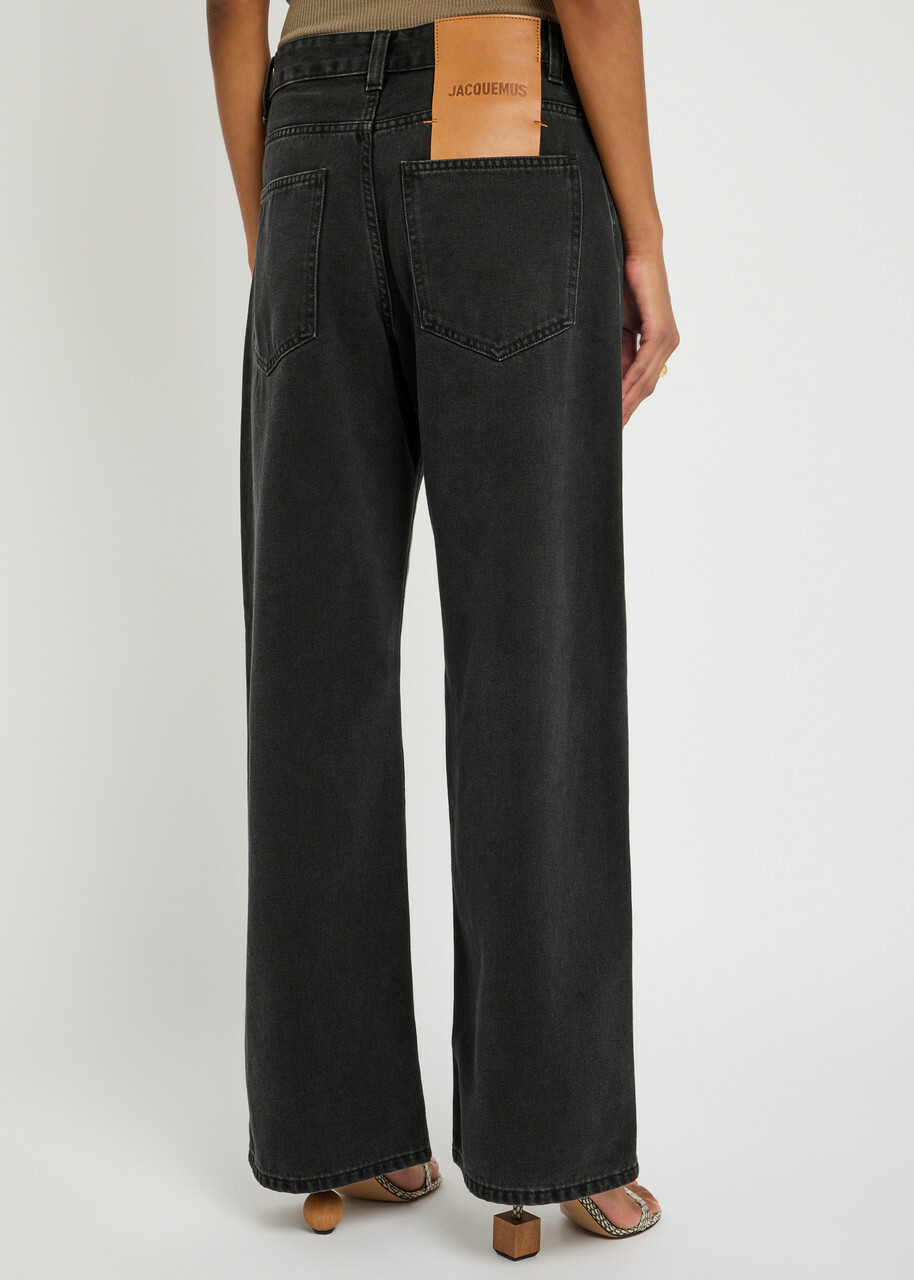 Jacquemus Le De Nîmes Large Wide-leg Jeans Black