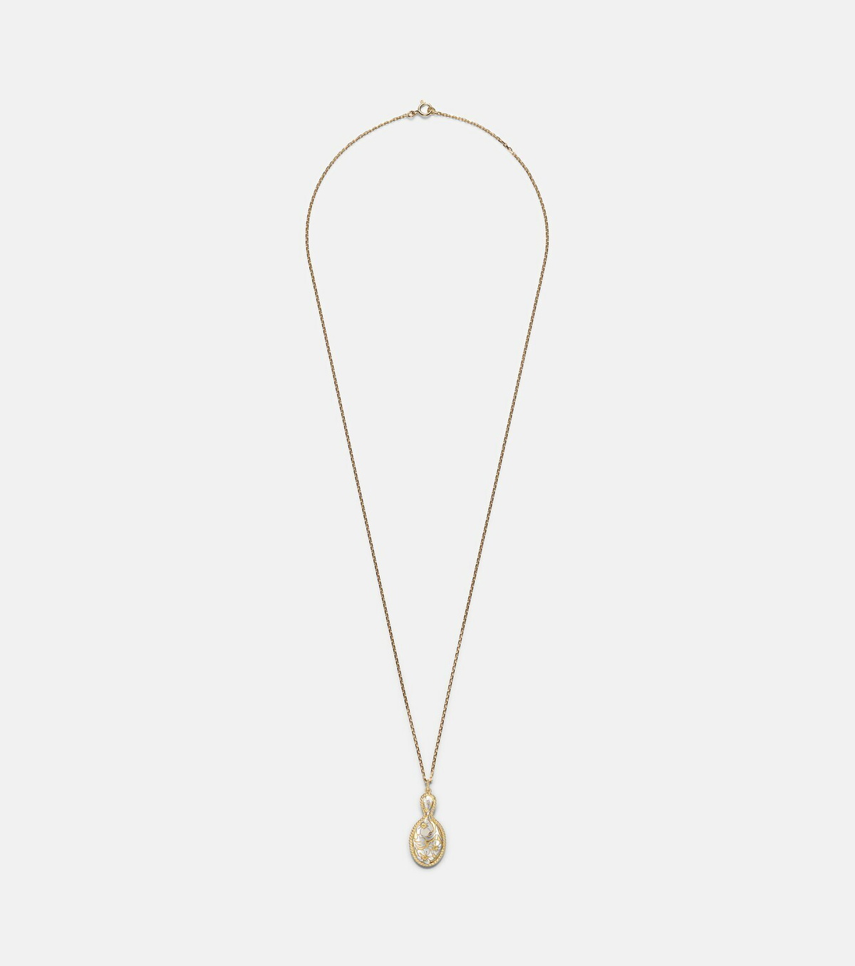 Yvonne Léon Joli Miroir 18kt and 9kt gold pendant necklace with citrines