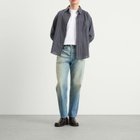 Auralee Men's Selvedge Faded Straight Jeans in Faded Indigo