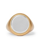 M.Cohen - 18-Karat Gold and Sterling Silver Signet Ring - Gold