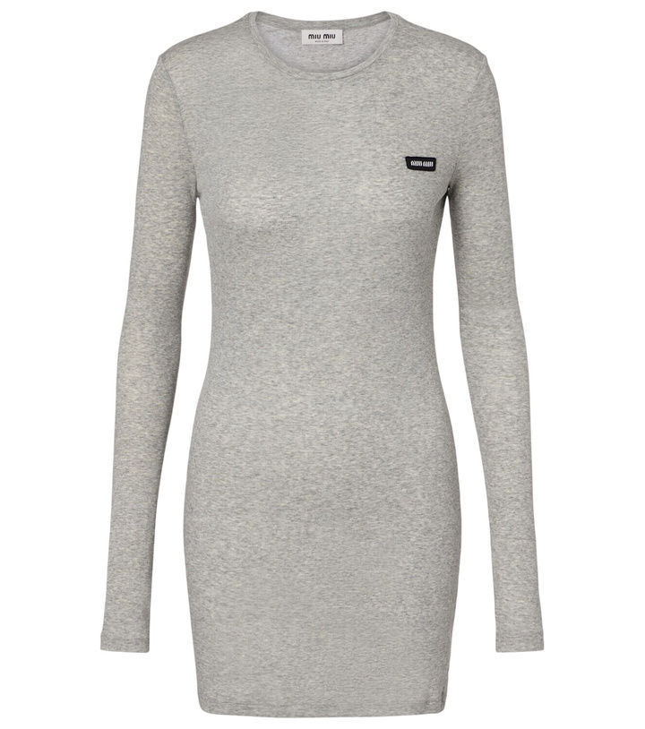 Photo: Miu Miu Cotton jersey minidress