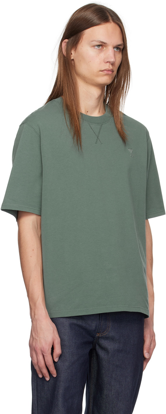 AMI Paris Green Ami de Coeur T-shirt AMI
