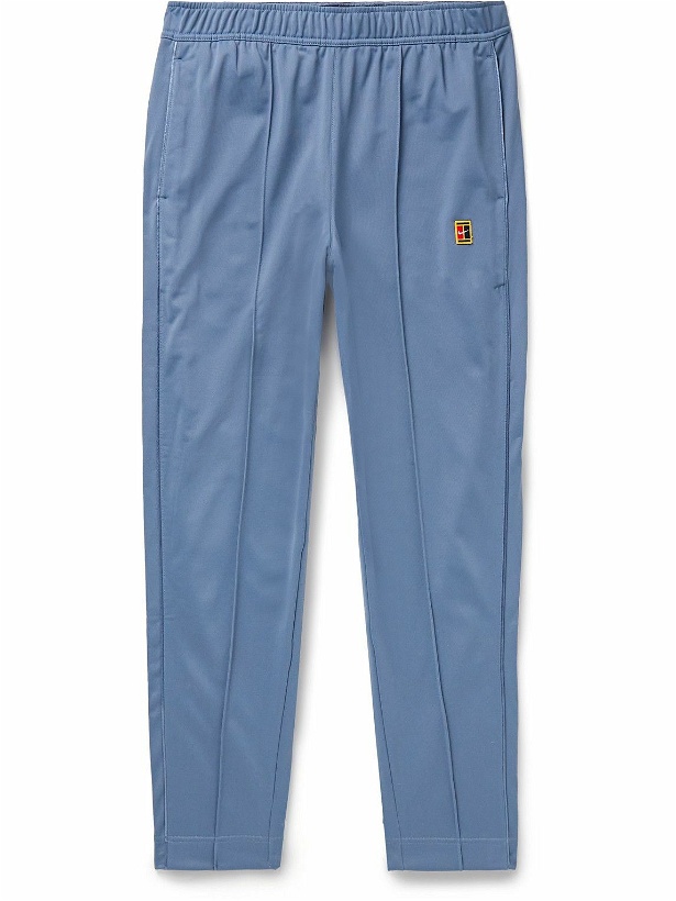 Photo: Nike Tennis - Court Heritage Tapered Tech-Jersey Tennis Trousers - Blue