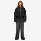 Represent Women's Crash Cropped Denim Jacket in Washed Black