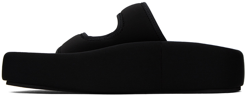 MM6 Maison Margiela Black Platform Slides