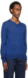 Marni Blue V-Neck Sweater