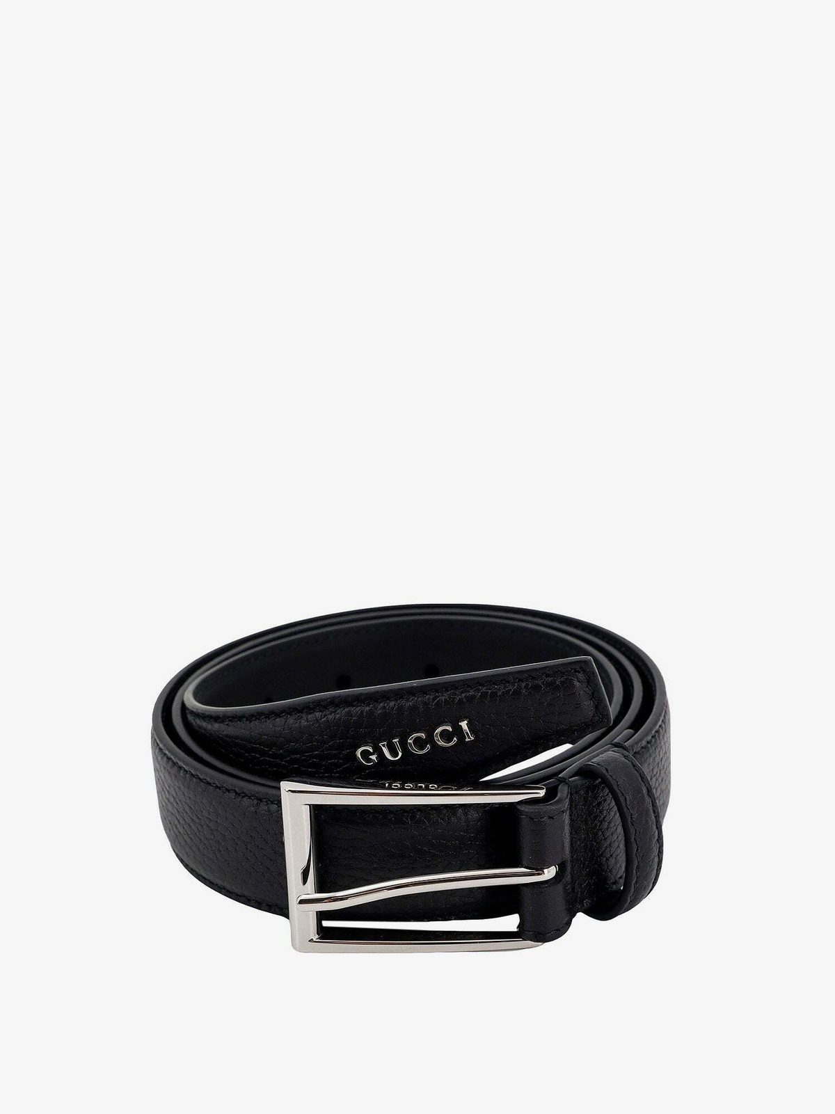 Gucci belt in black leather GUCCI Leather GG Belt Black - S: 95 (38) | Luxity main image 2