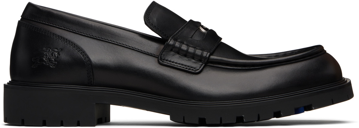 Burberry Black Leather Rogue Loafers