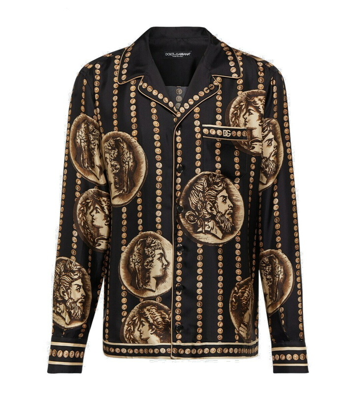 Photo: Dolce&Gabbana Printed silk twill shirt
