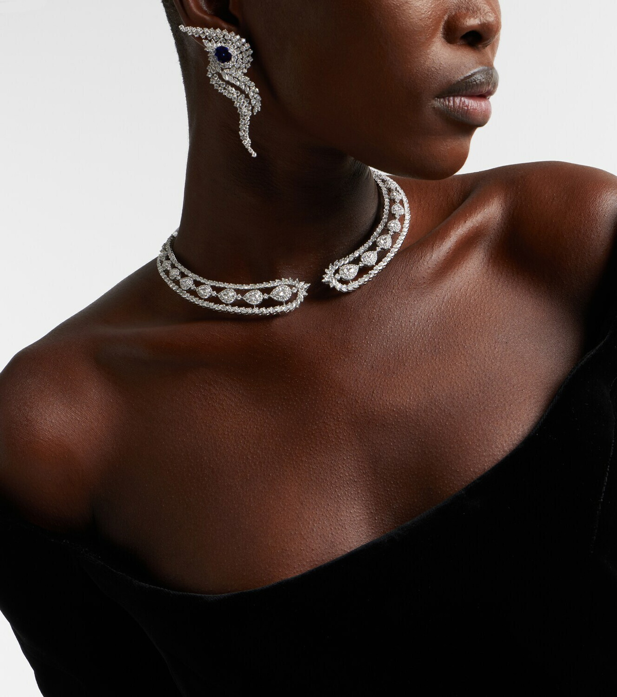 Yeprem Y-Couture 18kt white gold necklace with diamonds