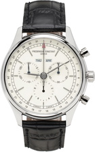 Frédérique Constant Silver & Black Classics Quartz Chronograph Triple Calendar Watch