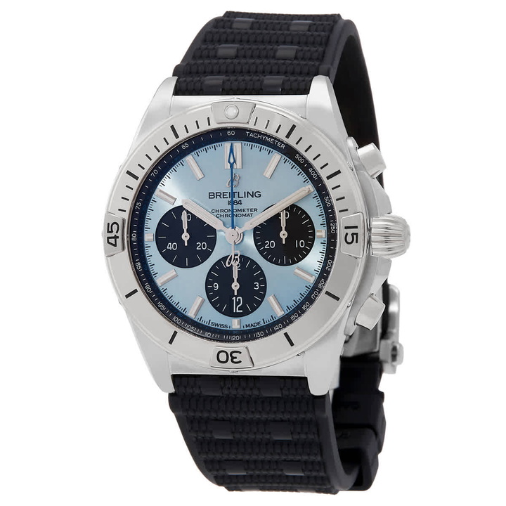 Photo: Breitling Chronomat B01 Chronograph Automatic Blue Dial Mens Watch PB0134101C1S2