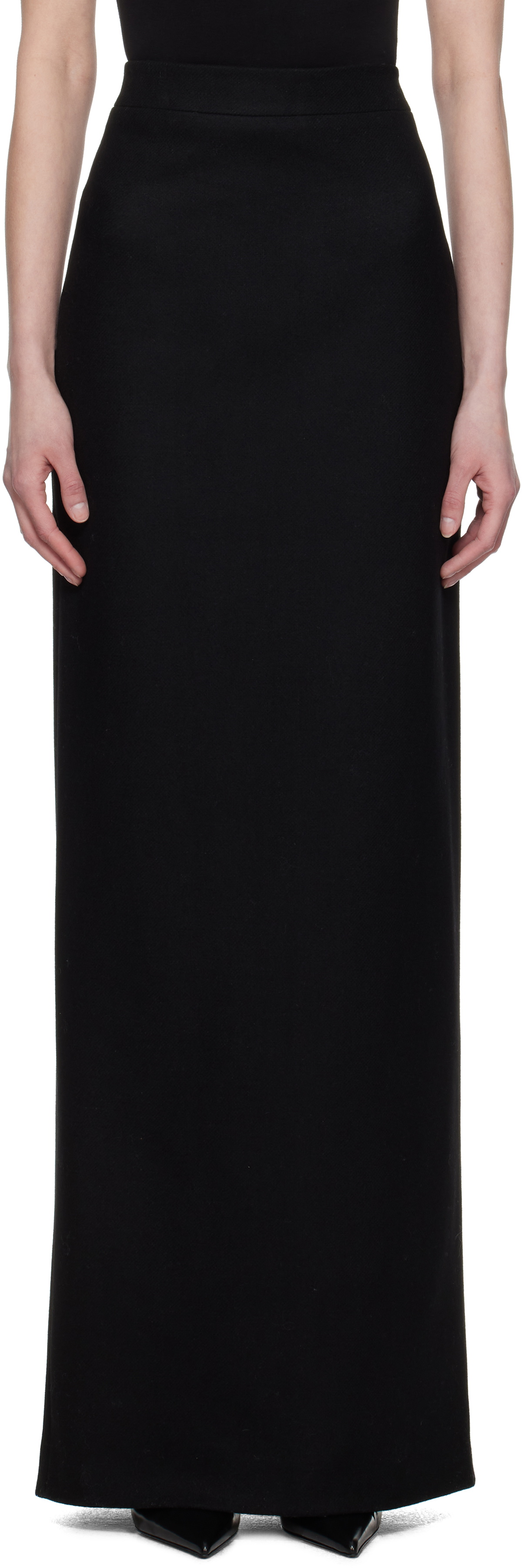 AARON ESH Black Pencil Maxi Skirt