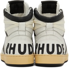 Rhude SSENSE Exclusive Black & White Rhecess Hi Sneakers