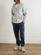 Stone Island - Tapered Cotton-Blend Trousers - Blue