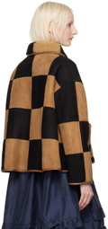 Cawley Black & Brown Avis Reversible Shearling Jacket