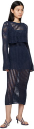 Elleme Navy Low Back Sweater