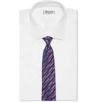 Charvet - 7.5cm Embroidered Silk Tie - Blue