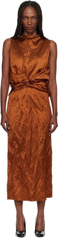 Photo: Lanvin Orange Back Cape Maxi Dress