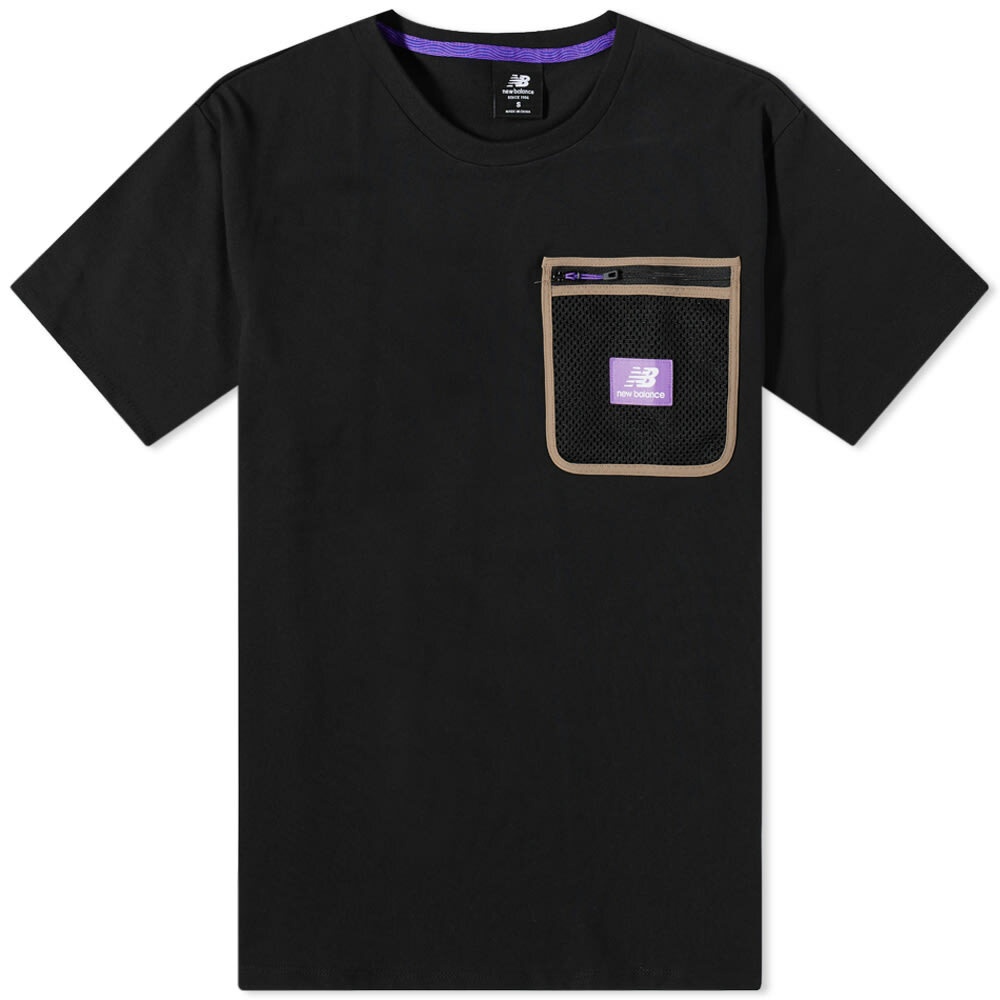 New Balance Men's All Terrain Pocket T-Shirt in Black New Balance