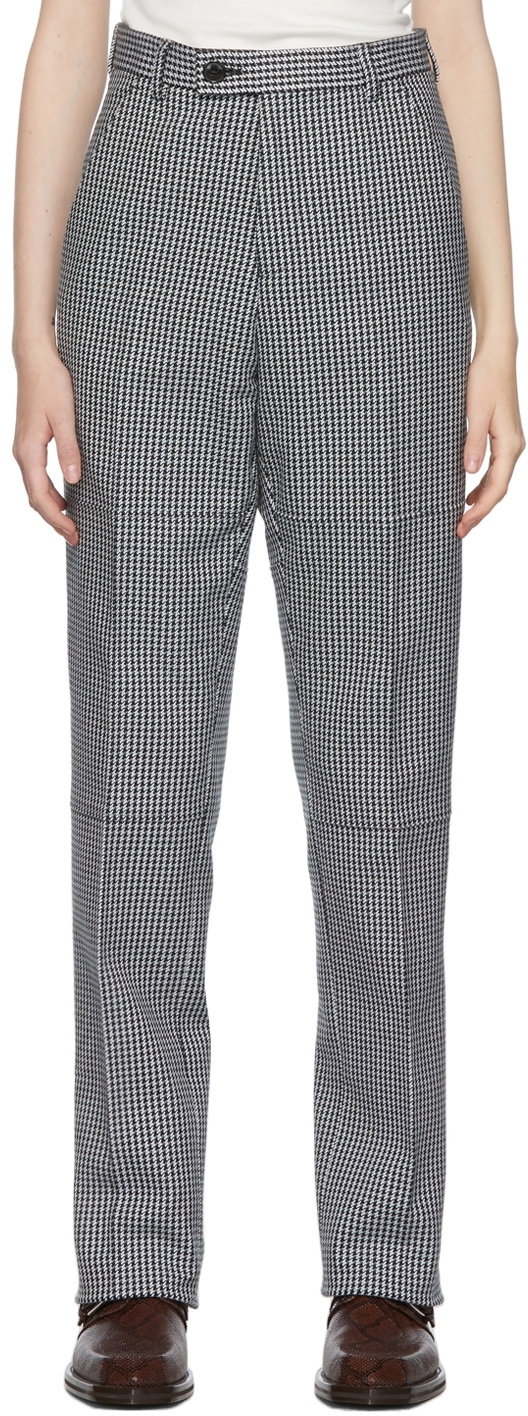 Martine Rose Black & White Houndstooth Trousers