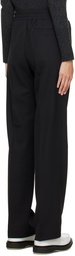 Maison Kitsuné Black Elasticized Trousers