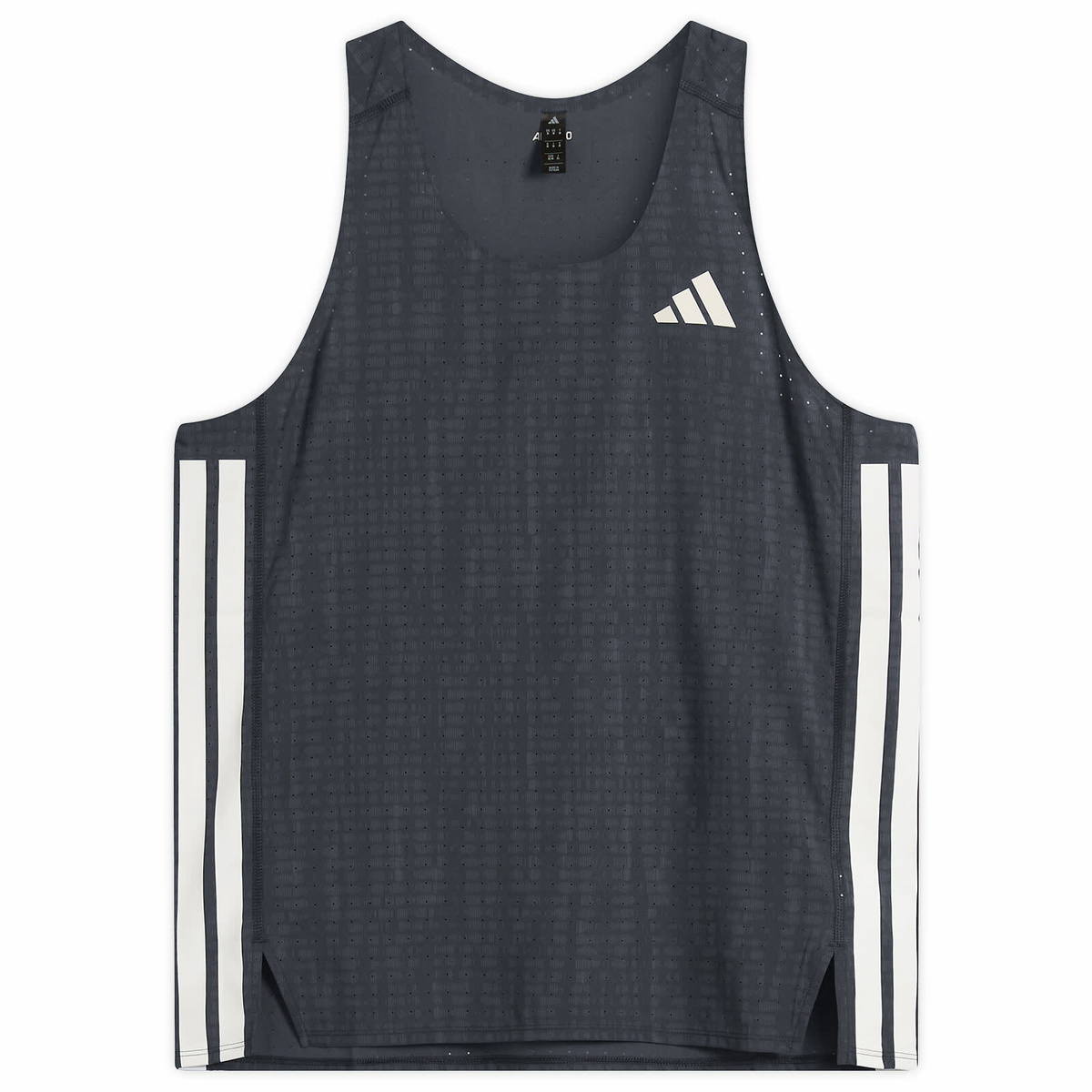 Adidas Men's Adizero Singlet Vest in Carbon/Black