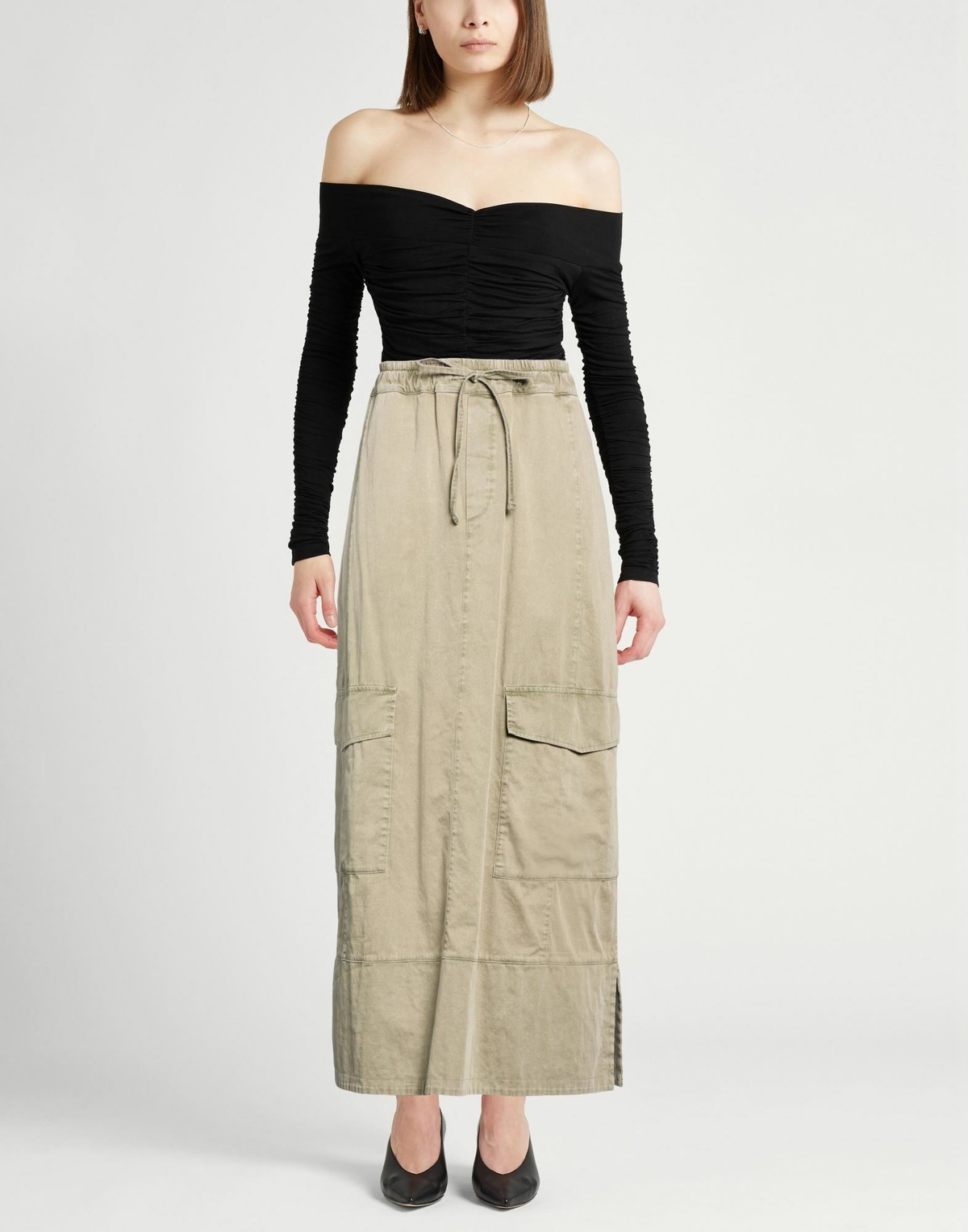Crossley Womens Maxi skirt Khaki