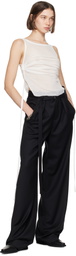 Ann Demeulemeester White Mara Wrinkled Cropped Tank Top