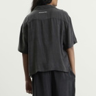 MKI Men's Ribbed Cupro Vacation Shirt in Sueded Black