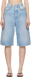 Acne Studios Blue Loose Fit Denim Shorts