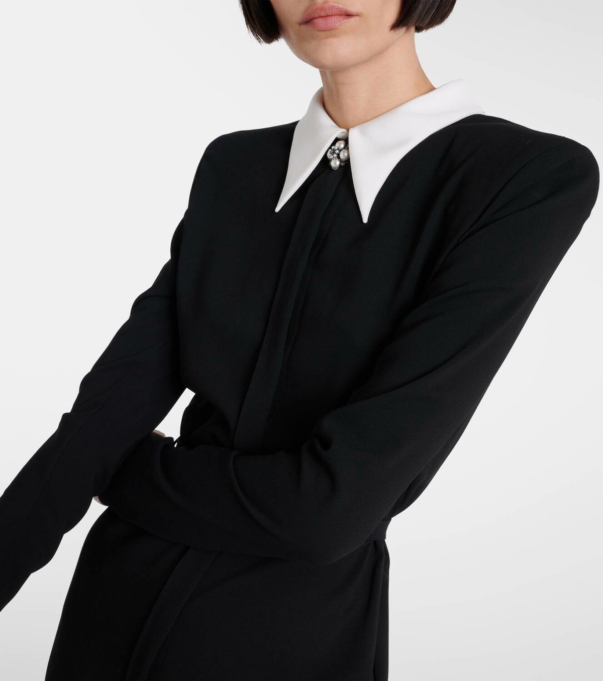 【関税＆送料込み】Versace Jersey Dress VERSACE Embellished stretch-jersey midi dress | NET-A-PORTER