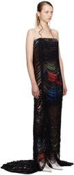 Jean Paul Gaultier Brown Shayne Oliver Edition 'The Long Slashed City' Maxi Dress