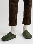 Birkenstock - Boston Suede Sandals - Green