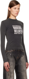 032c Black Hardcore Wellness Tight Longsleeve T-shirt
