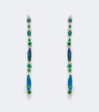 Suzanne Kalan 18kt gold drop earrings with gemstones