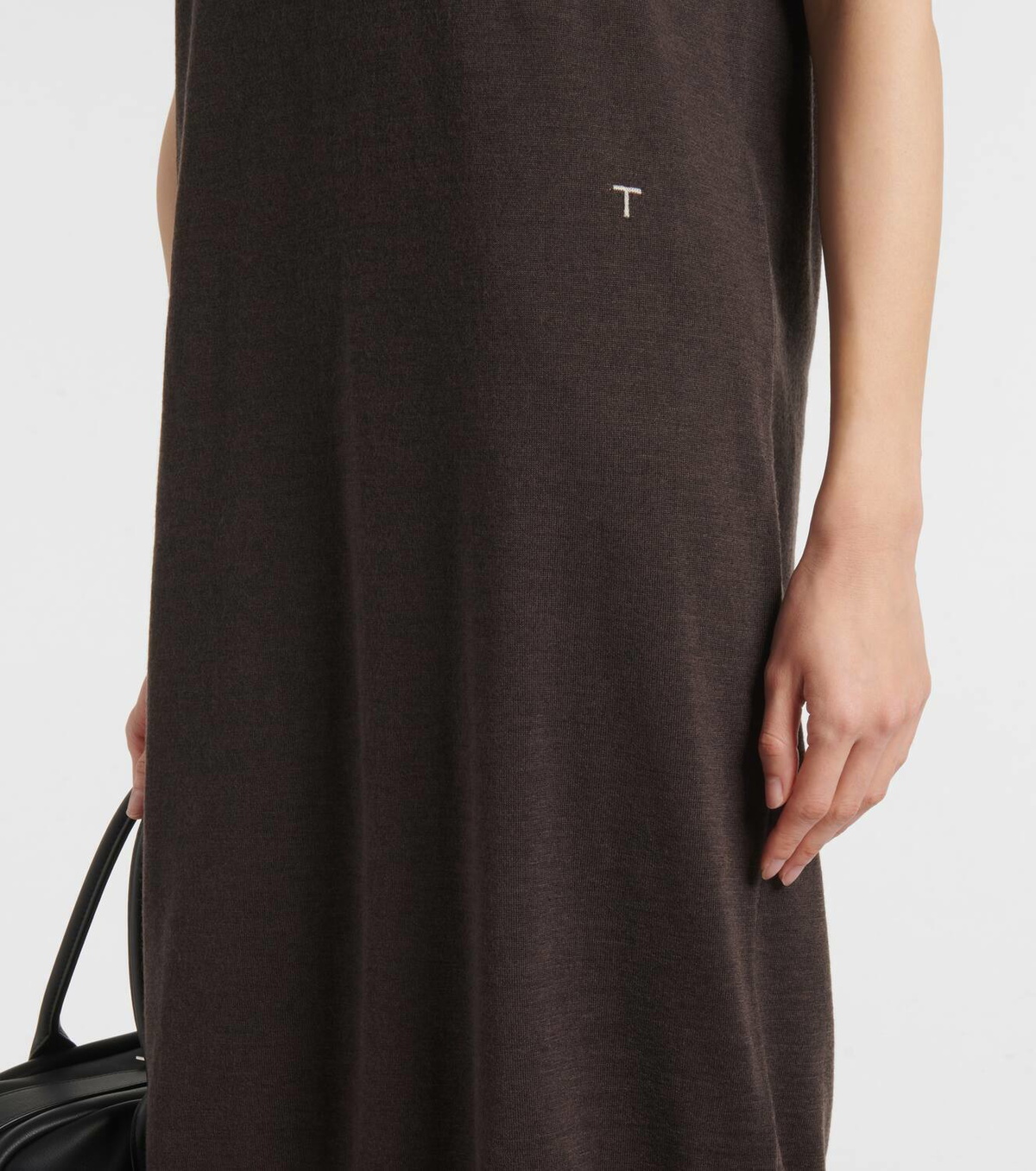 Tod's Wool and silk turtleneck midi dress