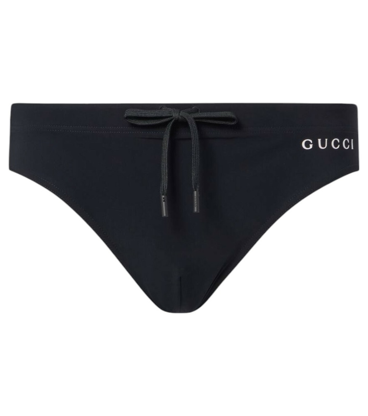 Photo: Gucci Logo swim briefs