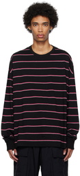 Juun.J Black Striped Long Sleeve T-Shirt