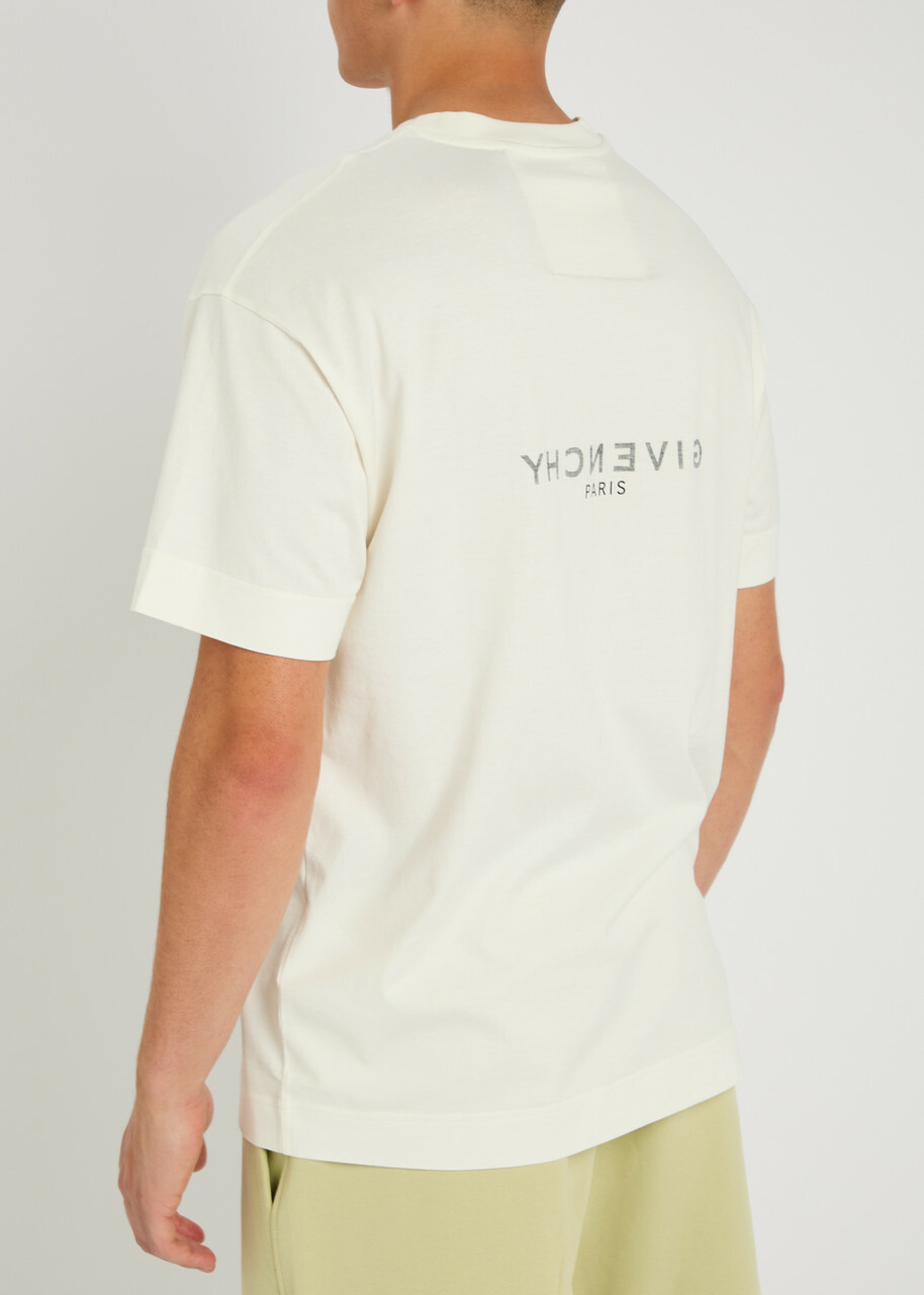 Tシャツ・カットソー GIVENCHY COTTON T-SHIRT WITH LOGO LABEL Black Logo-Embroidered Cotton-Jersey T-Shirt | GIVENCHY | MR