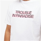 Palm Angels Men's Trouble In Paradise T-Shirt in White/Pink