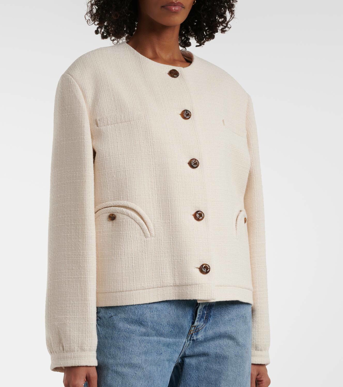 Blazé Milano Missy Gliss cotton-blend bolero jacket