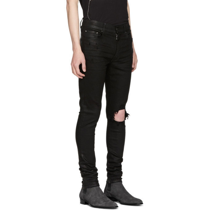 専用 AMIRI BROKEN JEANS BLACK WAX W30-