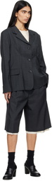 mfpen Gray Inverted Pleat Blazer